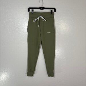 NVGTN Joggers Womens Small Green High Rise Stretch Athletic Gym Pants Pockets